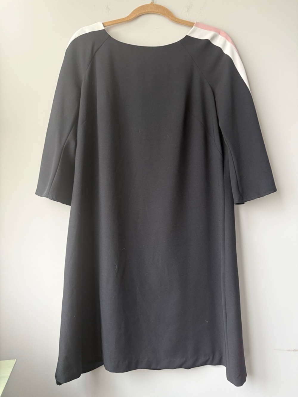 Gabby Skye Dress Bell Sleeve Dress - Black/Pink/White